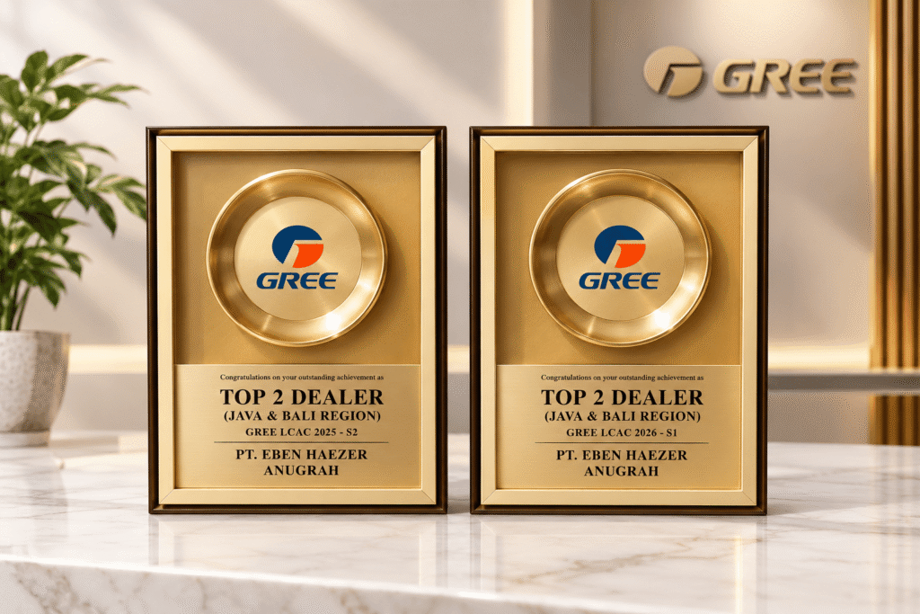 PT Eben Haezer Anugrah Raih Top 2 Dealer AC GREE Jawa & Bali